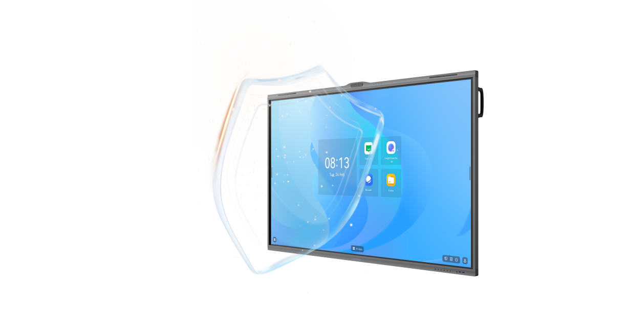 Minh họa khả năng bảo vệ khỏi bụi IP5X của MAXHUB F5 Series
